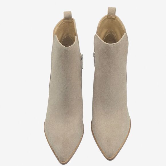 Nine West Women's Birds Taupe Suede Ankle Boots Block Heel Pointed Toe Size 9.5M - Picture 3 of 12